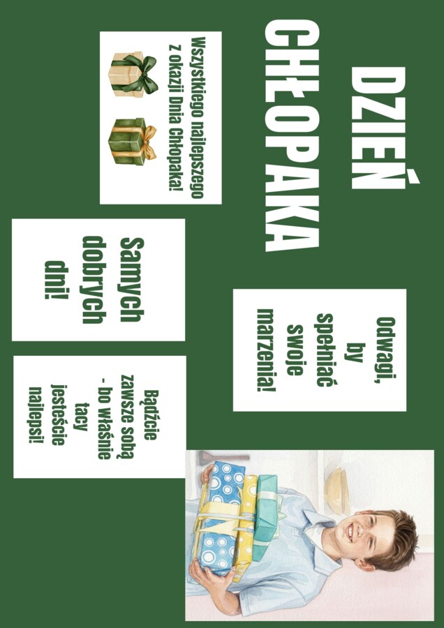 Gazetka szkolna na Dzień Chłopaka