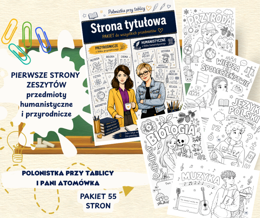 OKŁADKA  PIERWSZA STRONA zeszytu