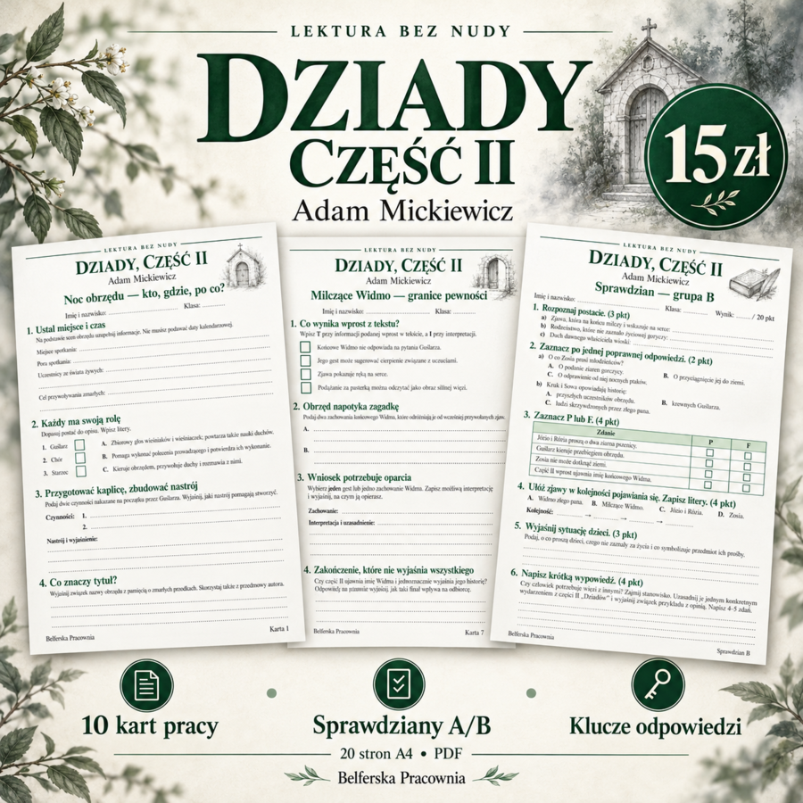 🌙 „Dziady, część II” — LEKTURA BEZ NUDY 📖