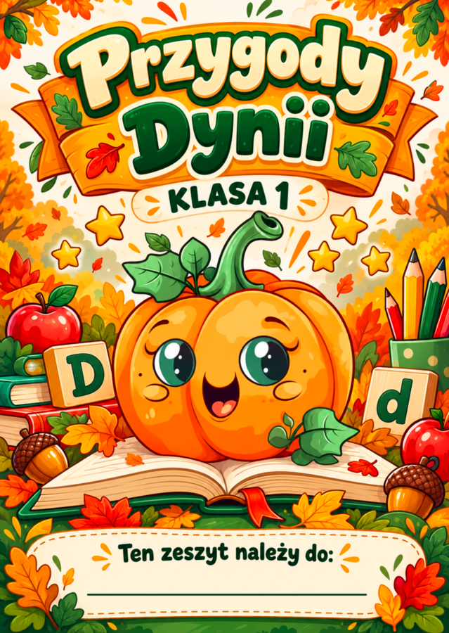 Przygody Dynii - literka D, liczenie 1-5, sylaby, głoski.