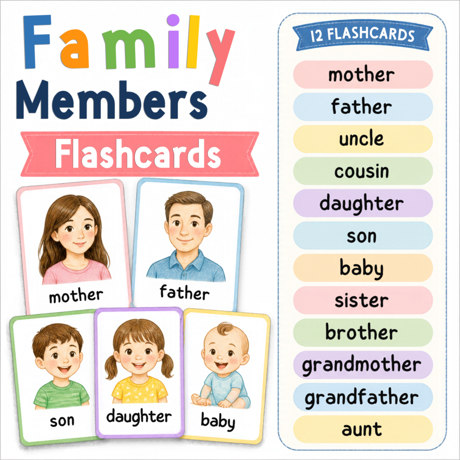 Family members flashcards