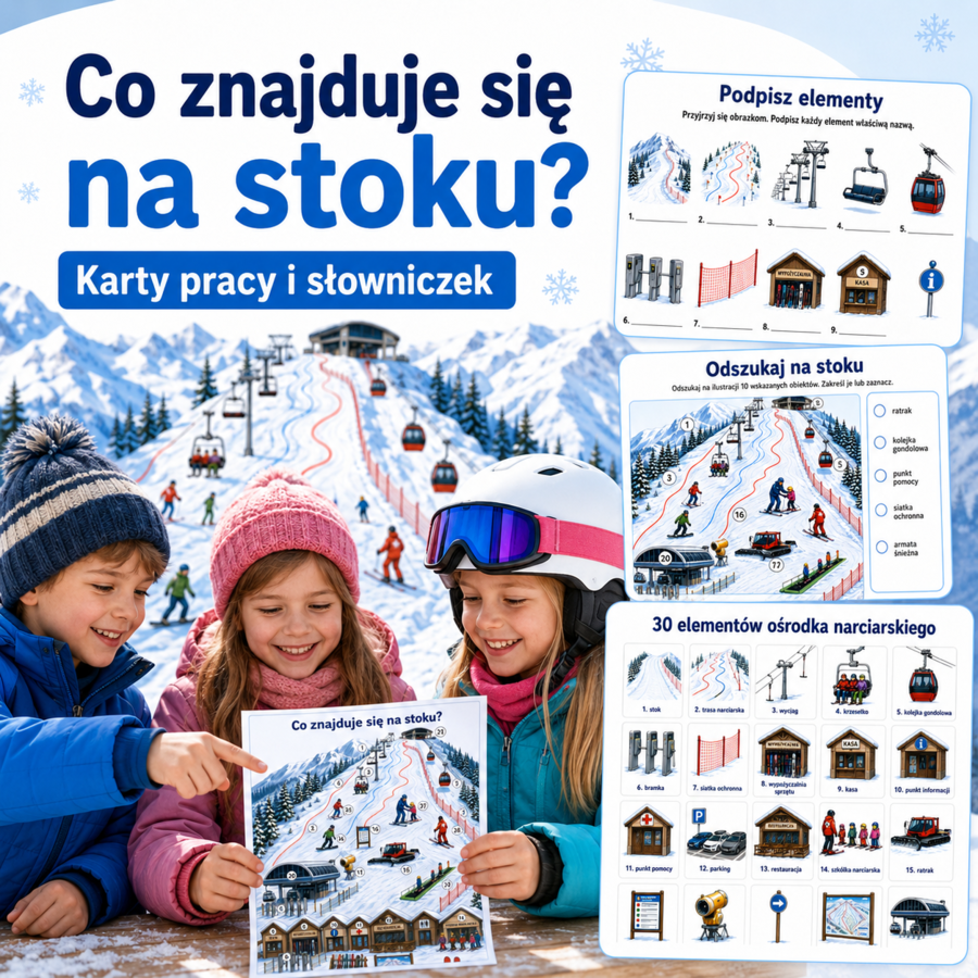 Co znajduje się na stoku? — 30 elementów ośrodka narciarskiego do rozpoznania