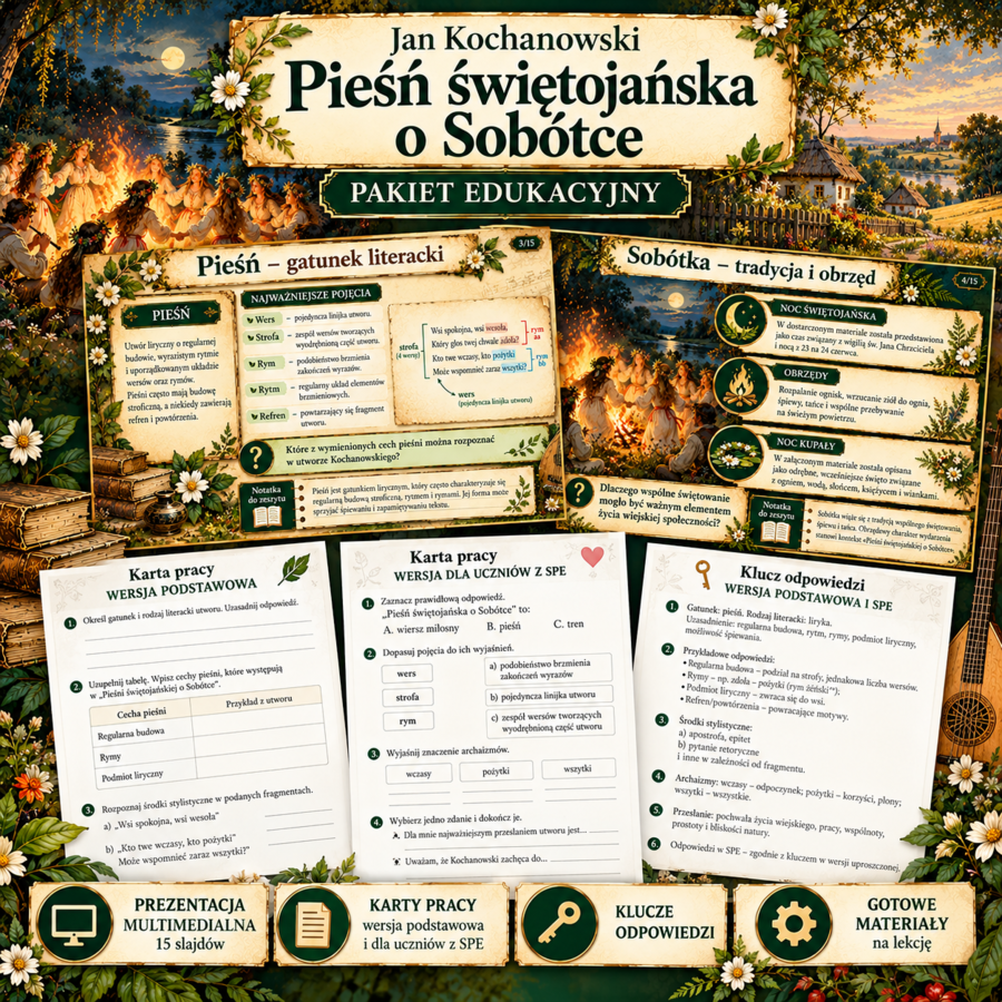 Jan Kochanowski Pieśń świętojańska o Sobótce