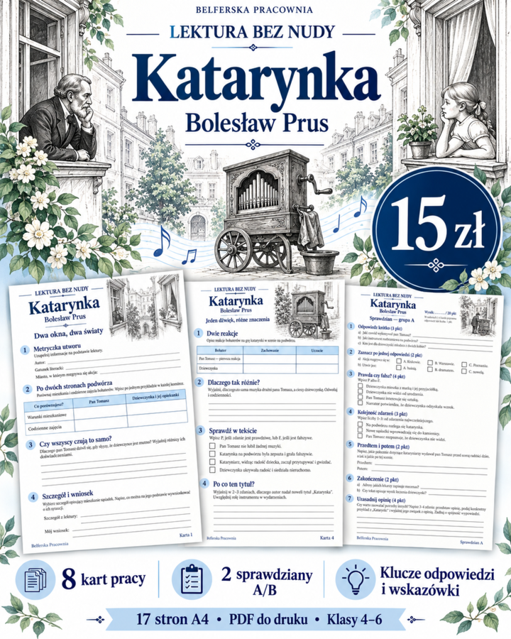 📚 „Katarynka” Bolesława Prusa — kolejny pakiet z serii LEKTURA BEZ NUDY!
