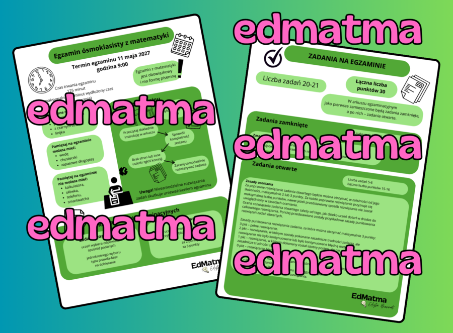 E8 – wytyczne do egzaminu ósmoklasisty z matematyki 2027, Twój kompleksowy przewodnik. Wersja kolorowa