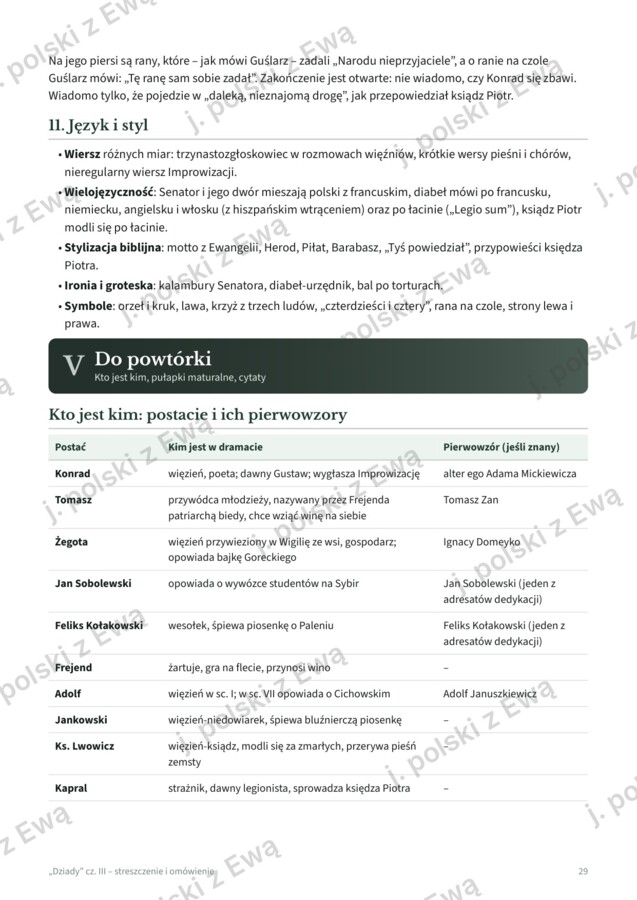 Dziady III - kompletne kompendium wiedzy na maturę