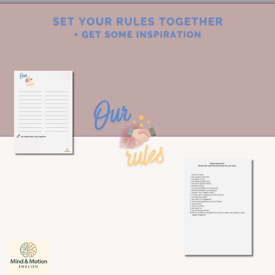 English Only Classroom Kit - 5 Ready-to-Use Tools for English Lessons