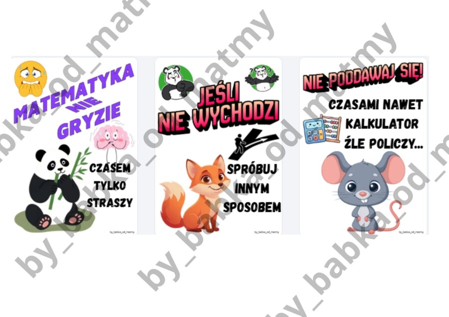 Hasła matematyczne motywacyjne - na gazetkę!