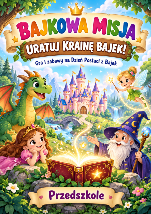 „BAJKOWA MISJA – URATUJ KRAINĘ BAJEK” 5 LISTOPAD - DZIEŃ BAJEK W PRZEDSZKOLU