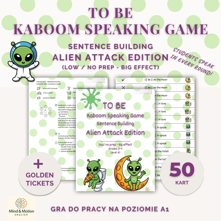 TO BE KABOOM - Alien Attack | Gra speakingowa i sentence building | A1