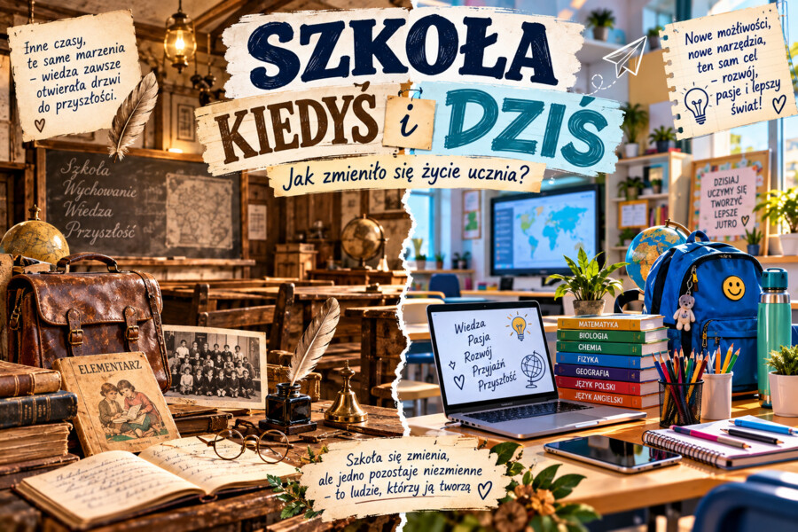 SZKOŁA KIEDYŚ I DZIŚ – gazetka edukacyjna