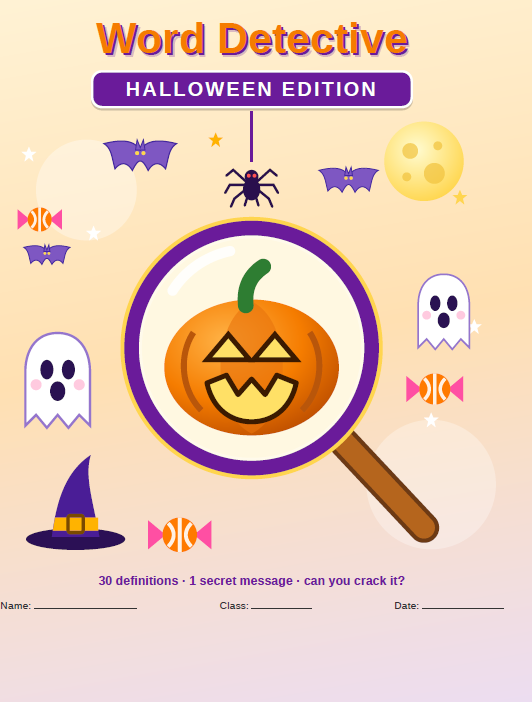 Word Detective- Halloween Edition