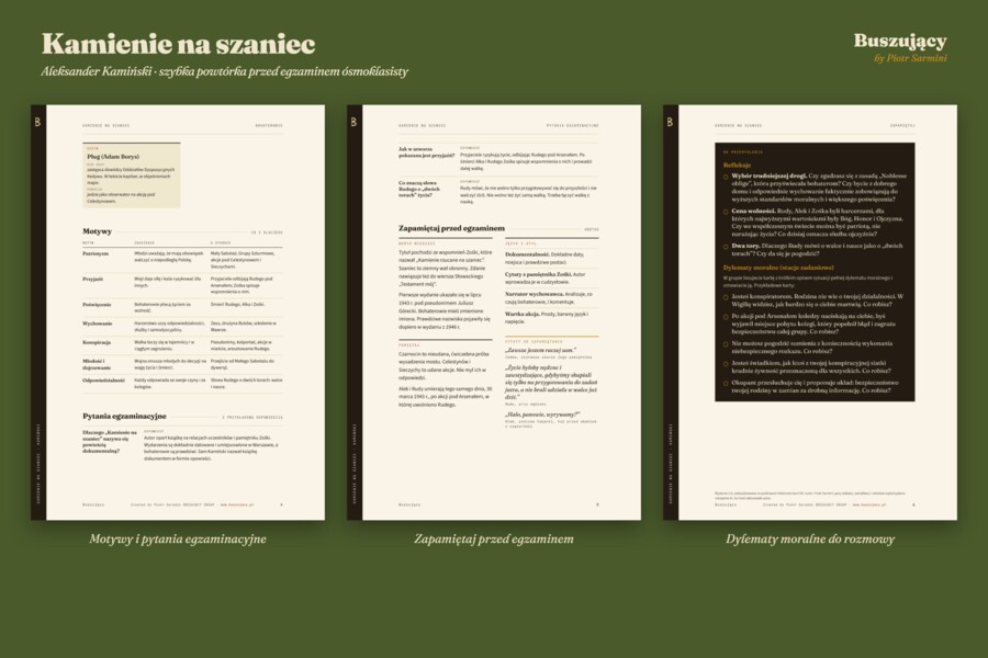 Kamienie na szaniec – Kamiński. Szybka powtórka przed egzaminem ósmoklasisty (PDF)