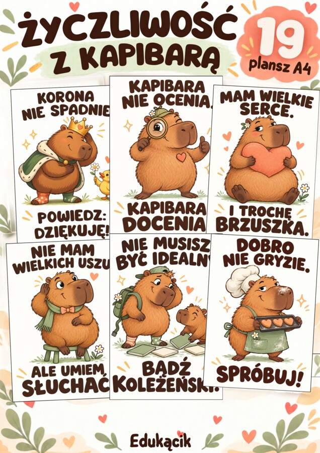 💚 Kapibara nie ocenia - kapibara docenia! 😄