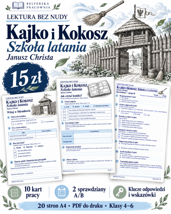 📚 „Kajko i Kokosz. Szkoła latania” — LEKTURA BEZ NUDY