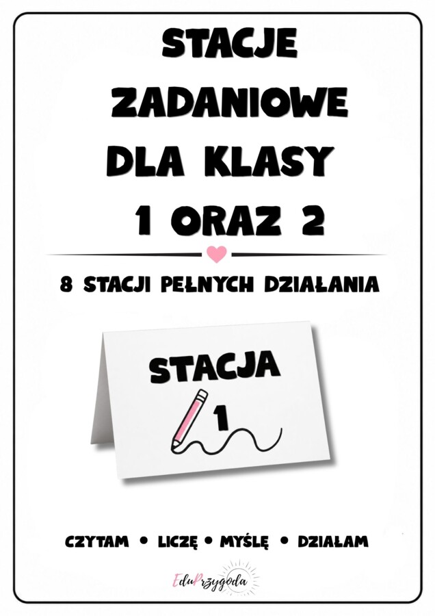 PAKIET: Stacje startowe – klasa 1- 2 + klasa 3 | utrwalenie materiału