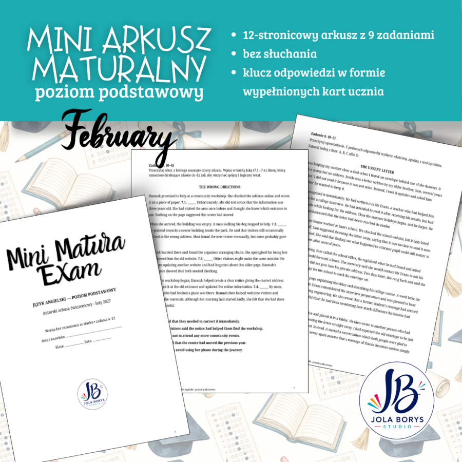 Mini Matura – Luty 2027 | Język angielski – poziom podstawowy