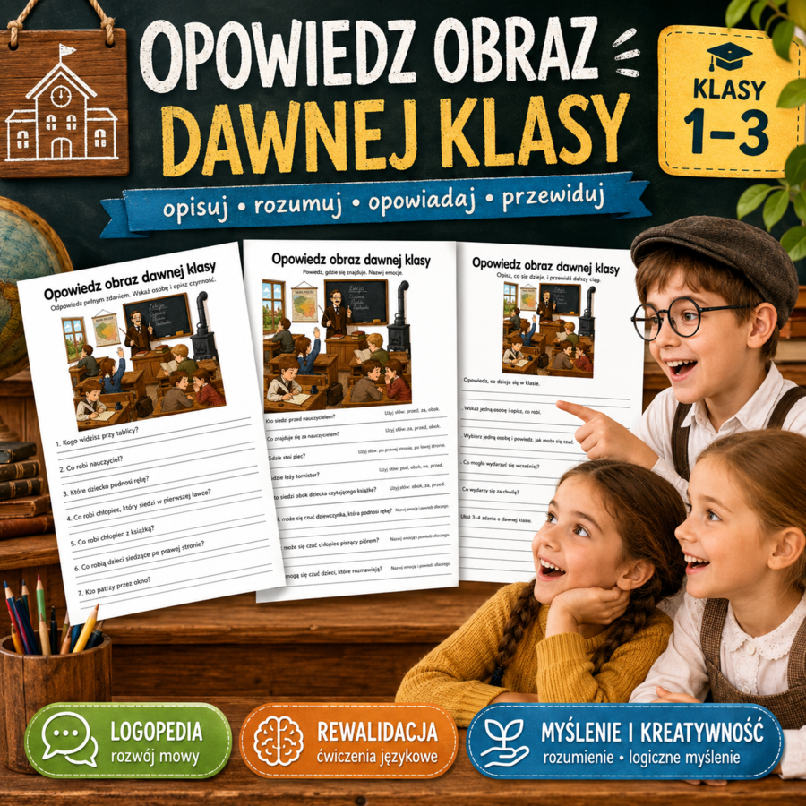 Opowiedz obraz dawnej klasy