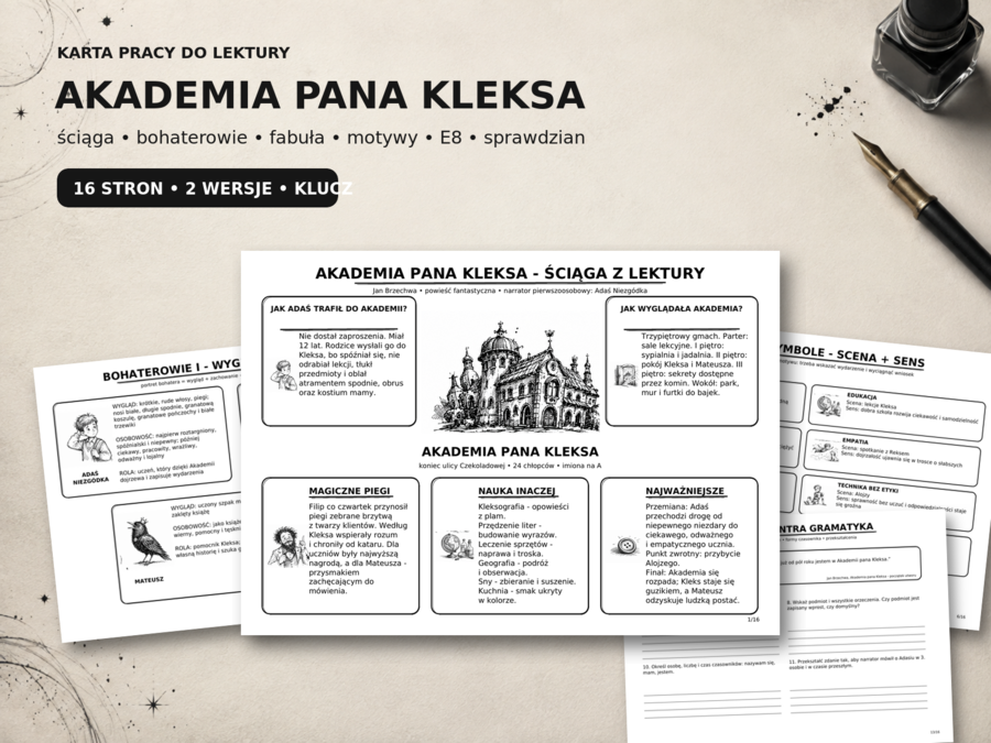 Akademia Pana Kleksa - karta pracy