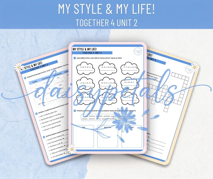 Karta Pracy: My Style & My Life (Together 4, Unit 2) + Klucz
