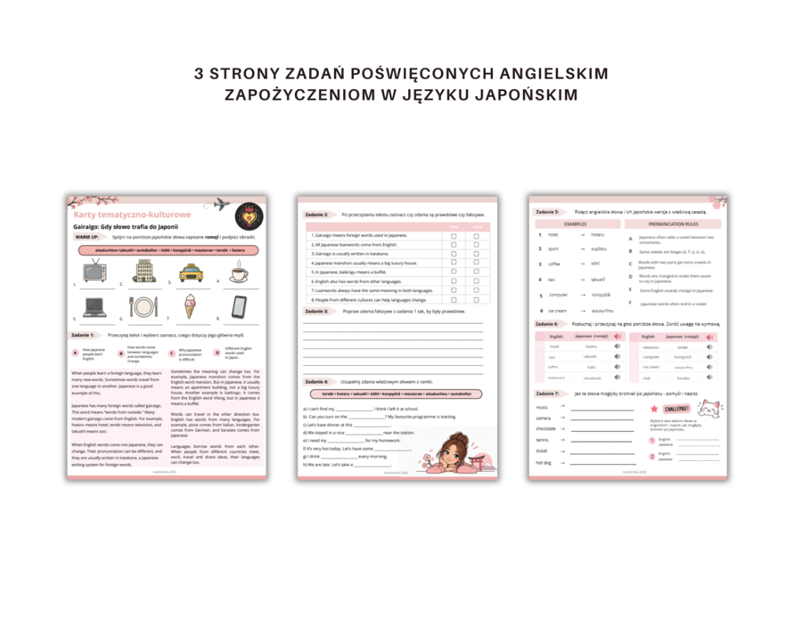 Gairaigo – angielskie zapożyczenia w języku japońskim | Japonia | English A1+ / A2