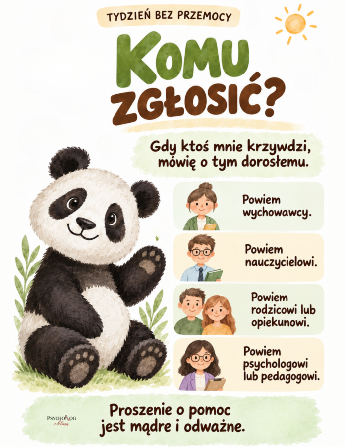 Przyjaźń zamiast przemocy- gazetka na tydzień bez przemocy, tydzień budowania relacji