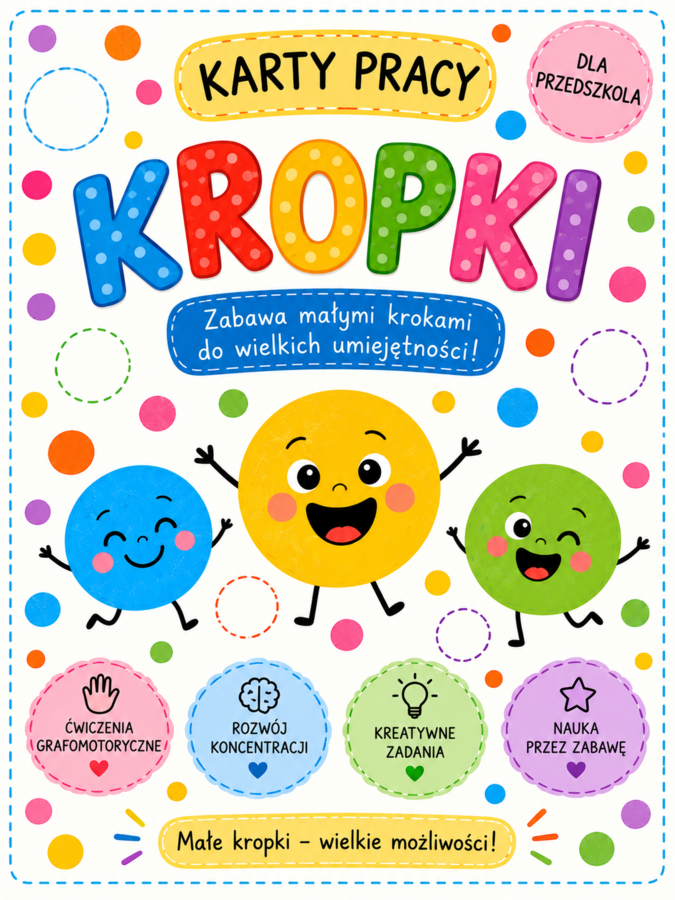 Karty pracy na dzień kropki do przedszkola
