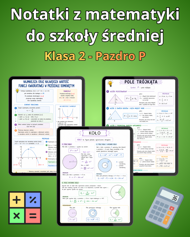 Notatki z matematyki do 2 klasy - Pazdro 2P