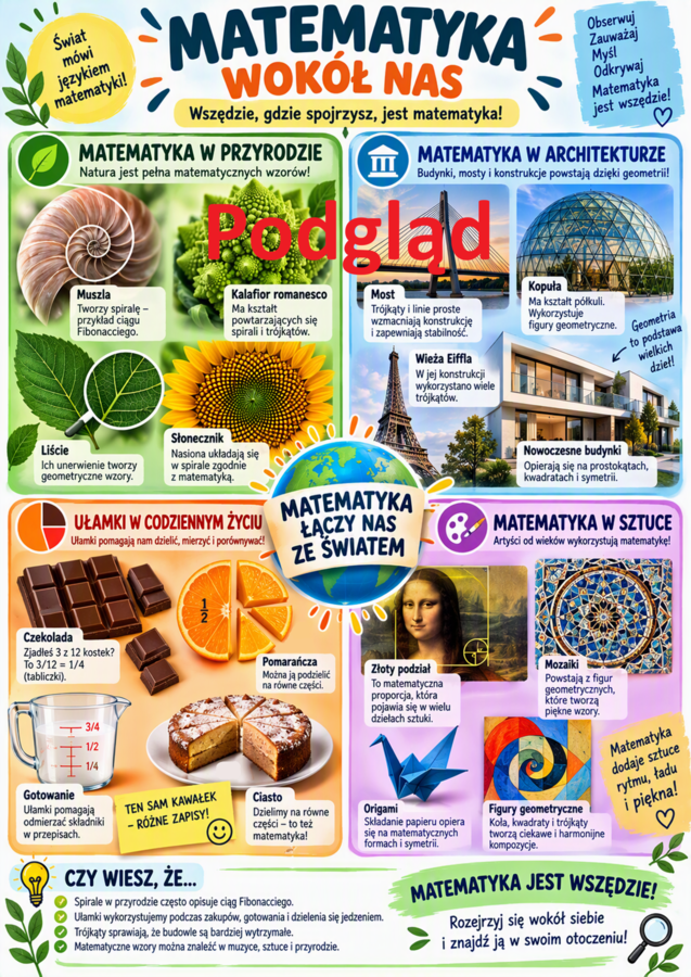 Infografika - "Matematyka wokół nas"