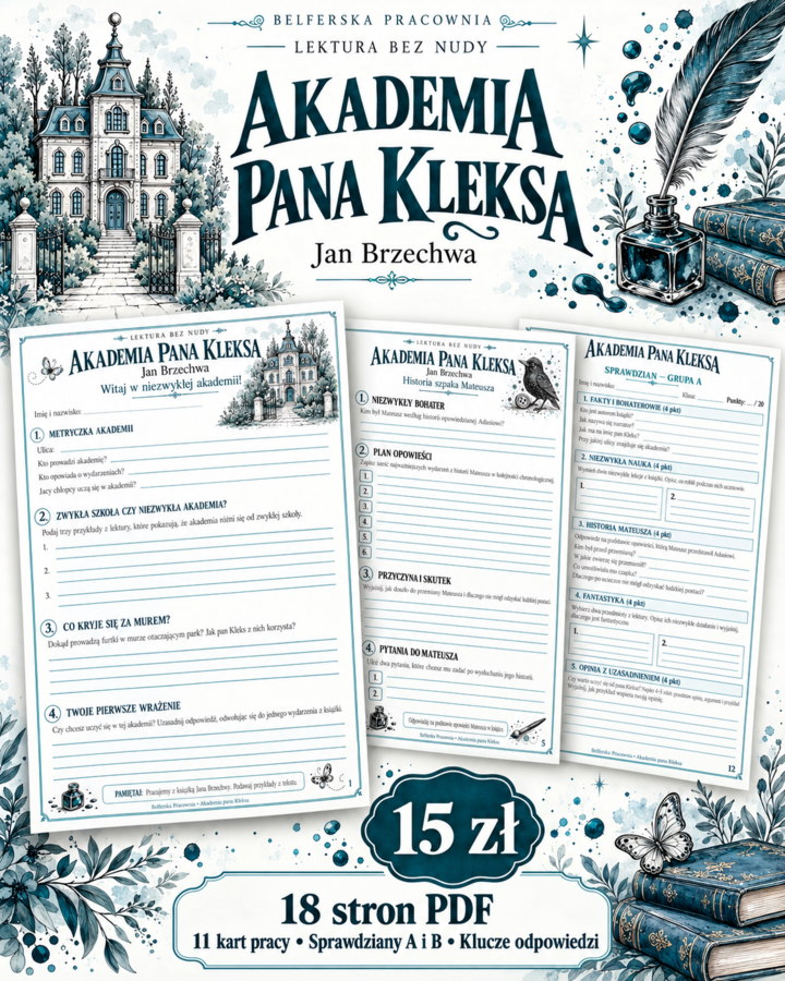 🖋️📖 „AKADEMIA PANA KLEKSA” — LEKTURA BEZ NUDY!
