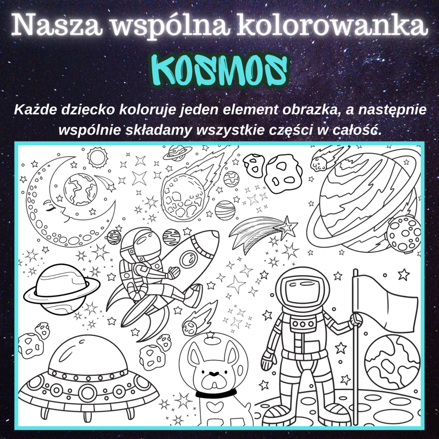 Mega kolorowanka – Kosmos | 2, 8 i 18 części