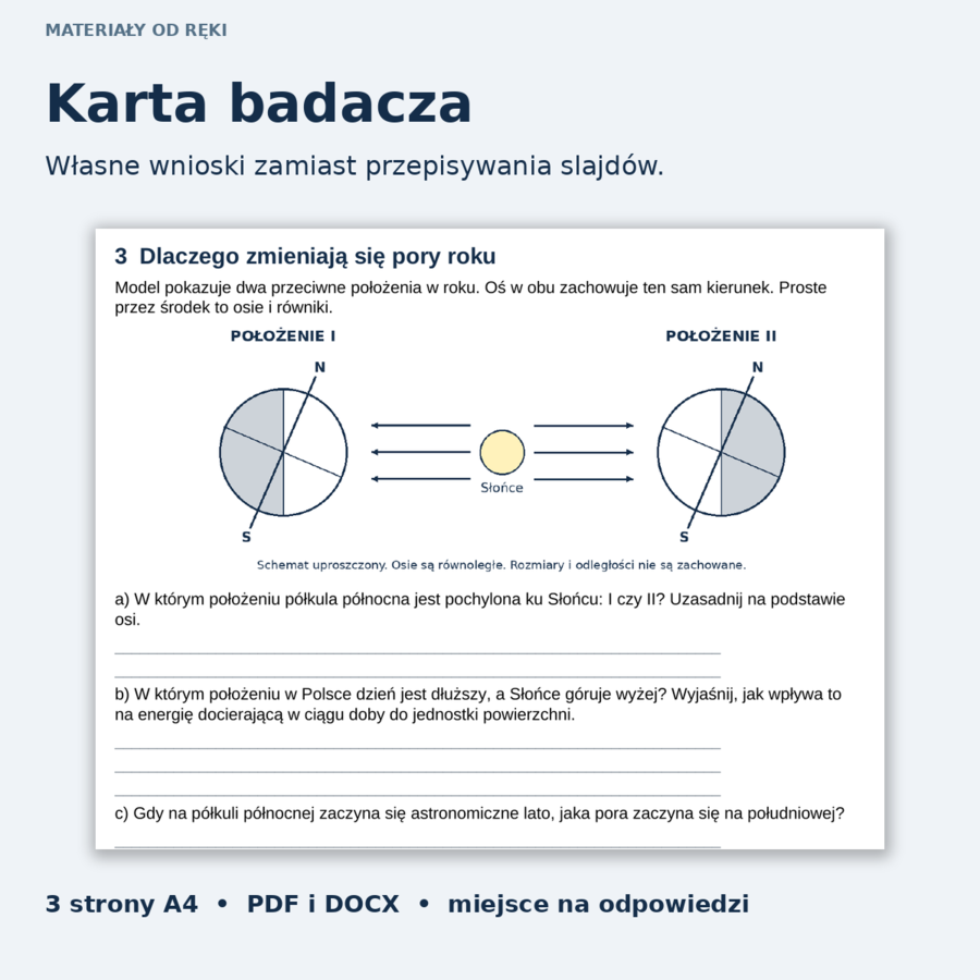 Ruchy Ziemi, dzień i noc, pory roku - geografia klasa 6 | Misja Ziemia