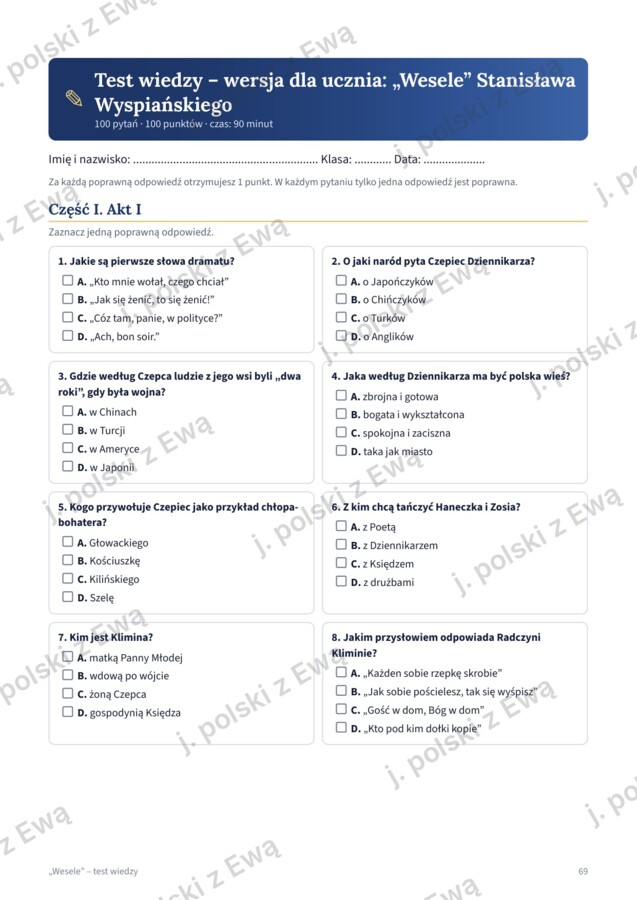 Wesele - kompletne kompendium wiedzy na maturę