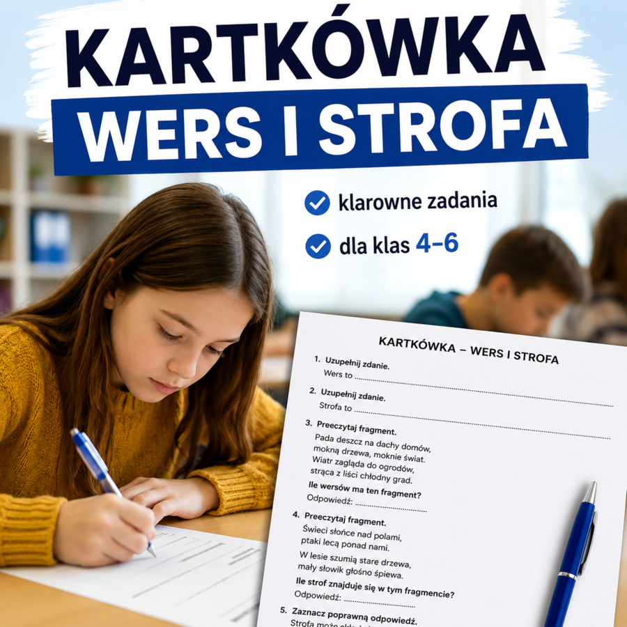 Kartkówka „Wers i strofa”