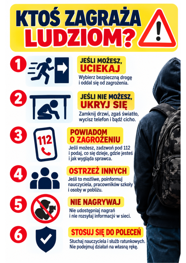 WIEM, CO ROBIĆ! – Bezpieczeństwo w szkole i poza nią | Gazetka XXL + scenariusz godziny wychowawczej | 40 stron