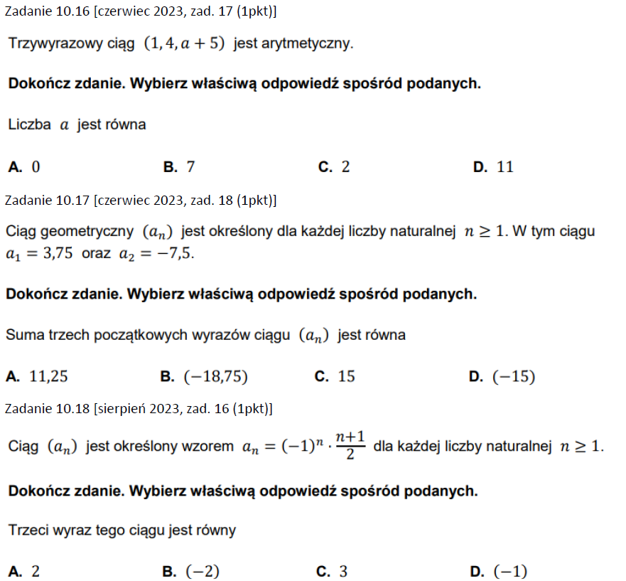 Przygotowanie do matury z matematyki - wszystkie 16 działów