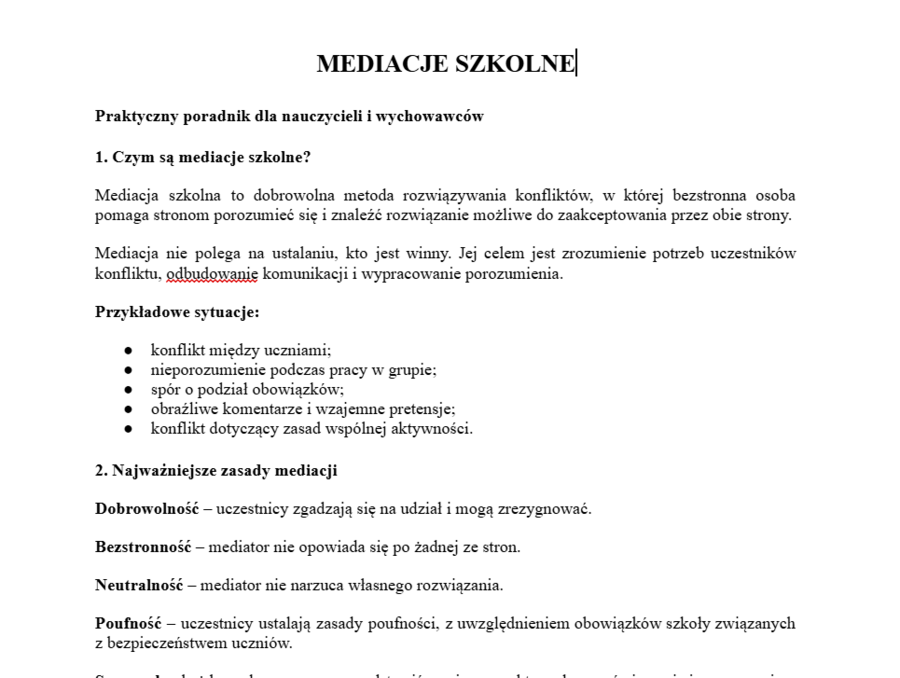 Mediacje szkolne