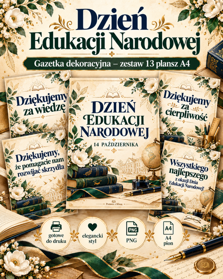 Gazetka na Dzień Edukacji Narodowej - „Dziękujemy, że…”