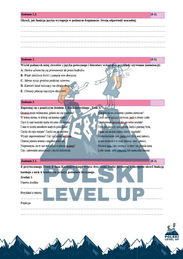 Środki stylistyczne_test 25 zadań+ klucz odpowiedzi_Polski Level Up
