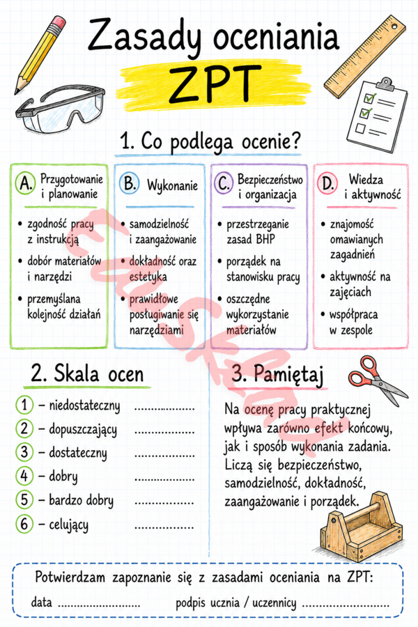 🛠️ ZASADY I KRYTERIA OCENIANIA – TECHNIKA / ZPT