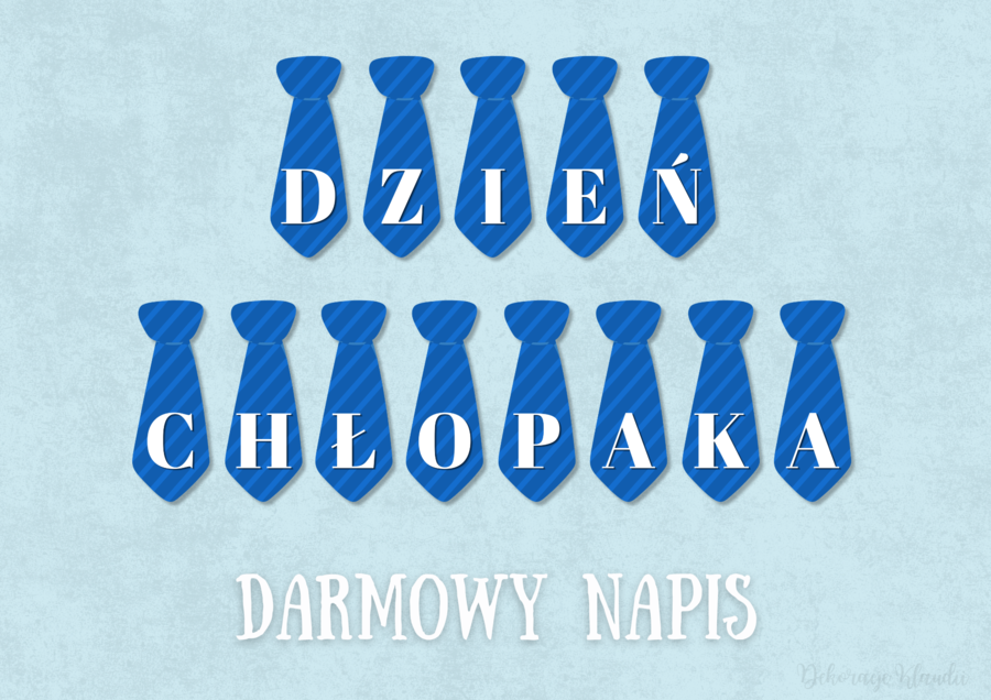 Darmowy napis  - Dzień Chłopaka
