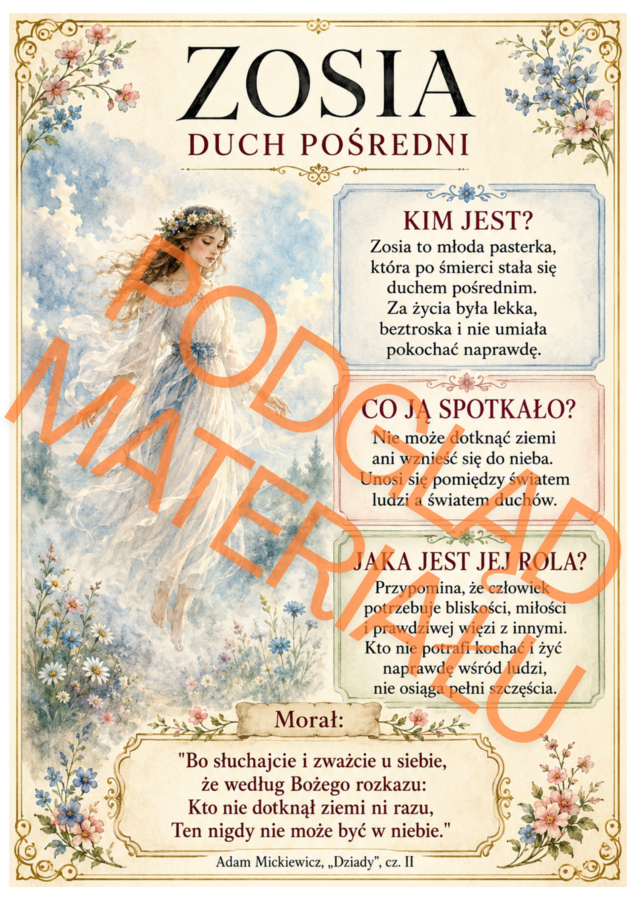 Narodowe Czytanie 2026 – „Dziady” Adama Mickiewicza | gazetka szkolna + dekoracje XXL + napisy + zakładki + dyplomy | 70 stron PDF