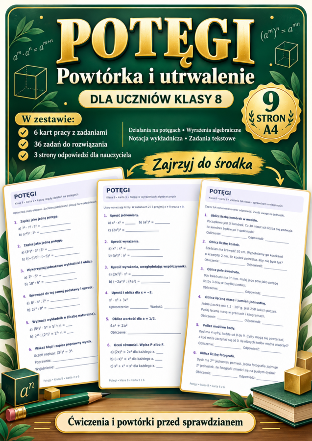 POTĘGI- klasa8