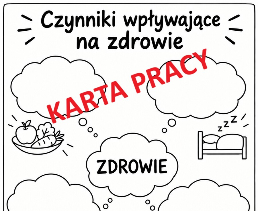 Czynniki wpływające na zdrowie - karta pracy kl. 4