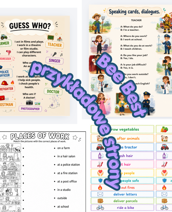 JOBS - ZAWODY / PLACES OF WORK – MIEJSCA PRACY