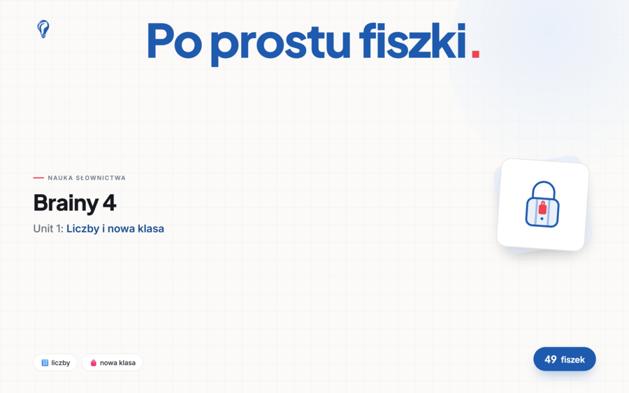 Fiszki do Unitu 1, Brainy 4