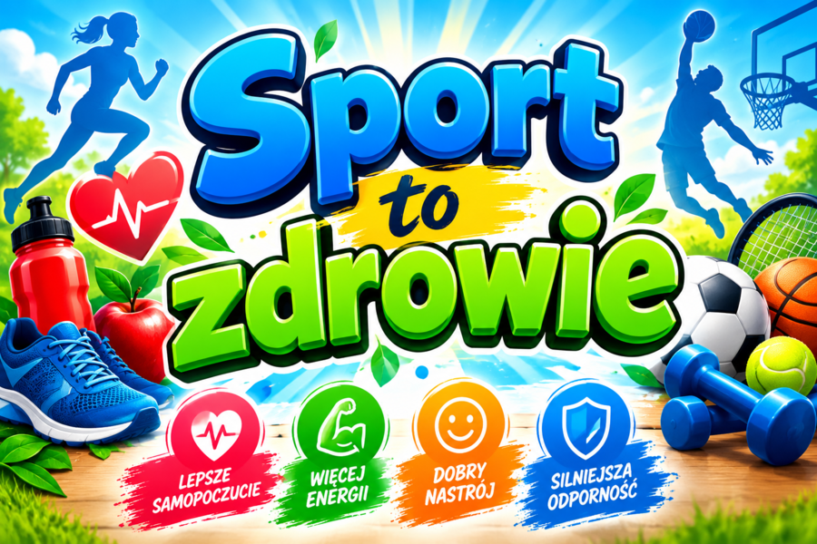 Infografiki zasady gier zespołowych, fair play, pierwsza pomoc, rozciąganie po wysiłku, regulamin WF