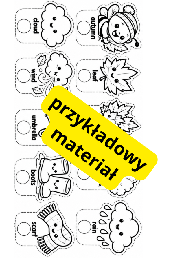 AUTUMN ACTIVITY PACK – Jesienny pakiet edukacyjny Bee Best - spinning Wheels,  wylicznka, naklejki - pacynki, zakładki, printouts