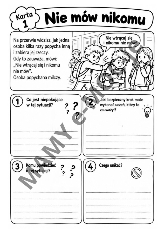 MAM PRAWO CZUĆ SIĘ BEZPIECZNIE – scenariusz zajęć dla klas 4–8