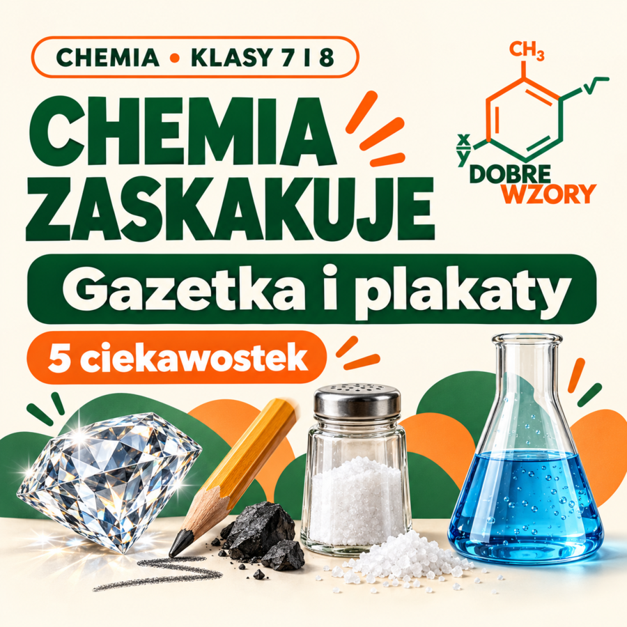 Chemia, która zaskakuje. 5 ciekawostek. Gazetka i plakaty dla klas 7 i 8